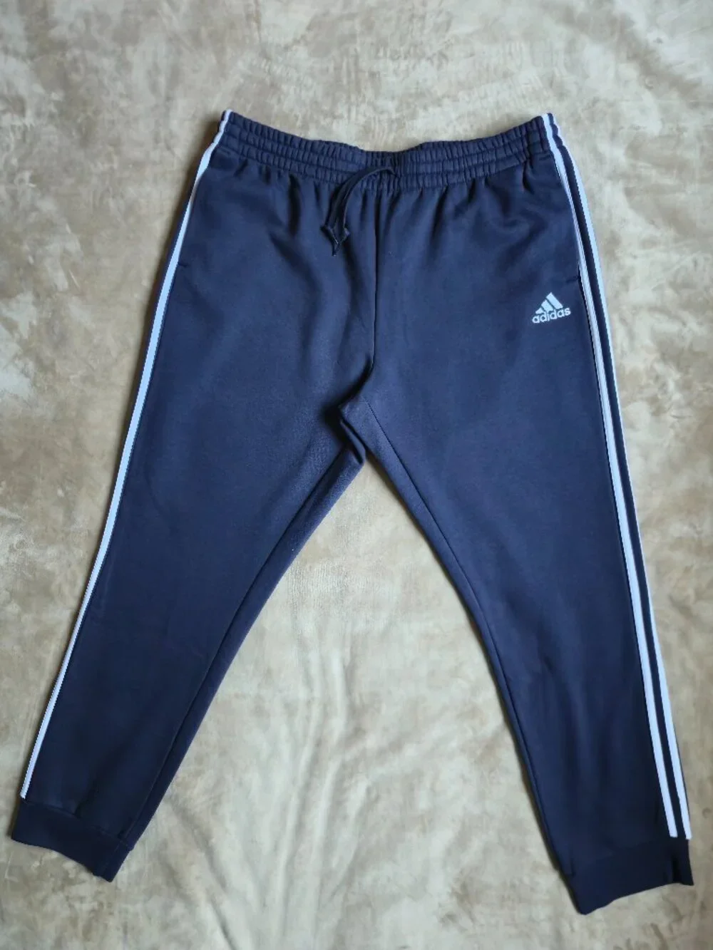 NWT adidas Essentials 3-Stripes Fleece Jogger Pants Legend Ink Navy Men's 2XL